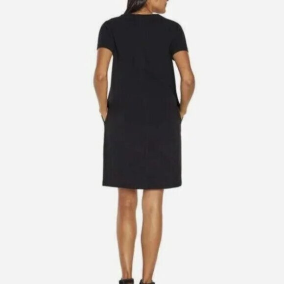 NWT Banana Republic Women's T- Shirt Relaxed Fit Cotton Black Dress, size XL - Picture 2 of 6